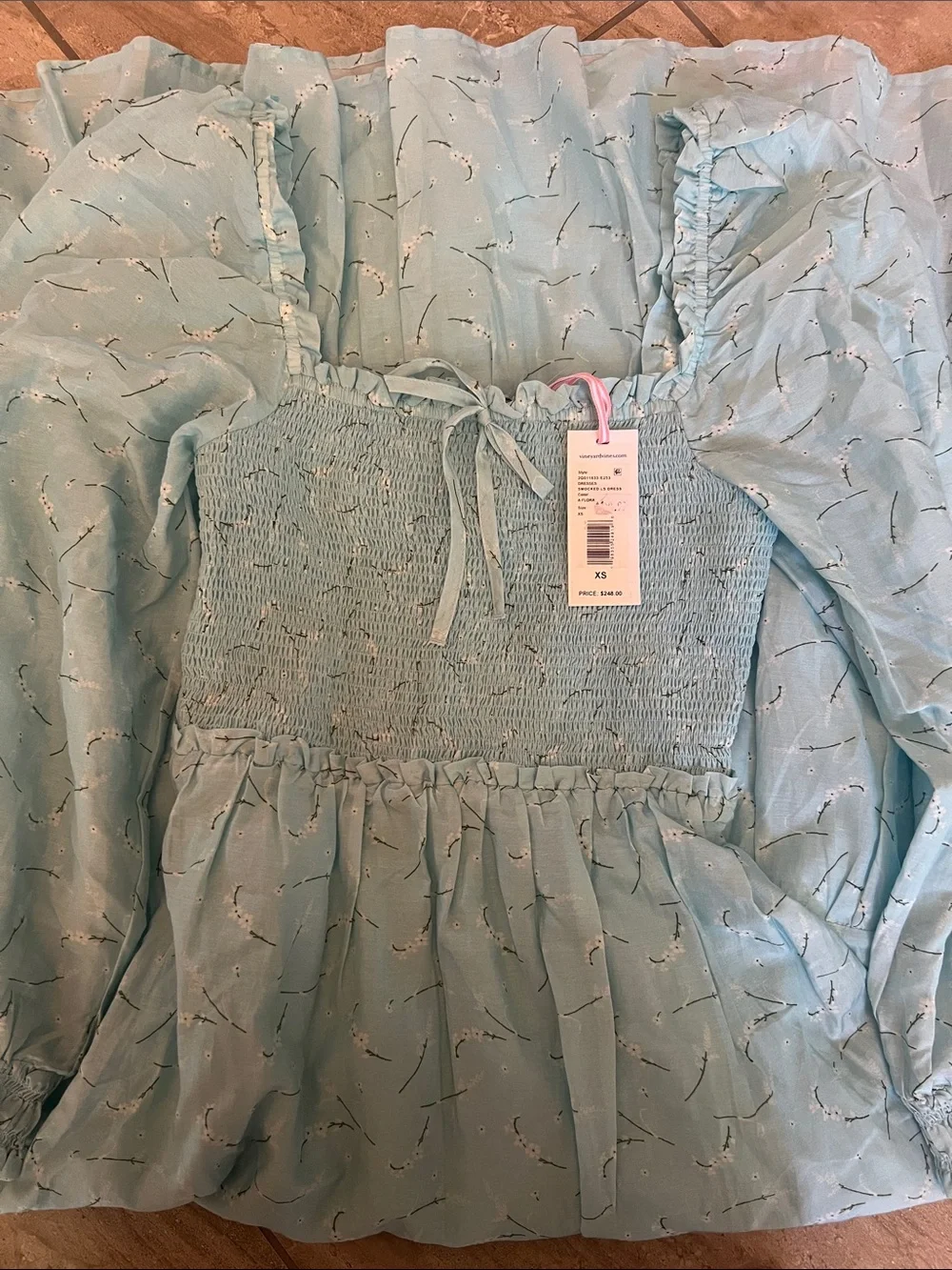Vineyard Vines Light Blue Smocked Dress - Picture 5 of 6